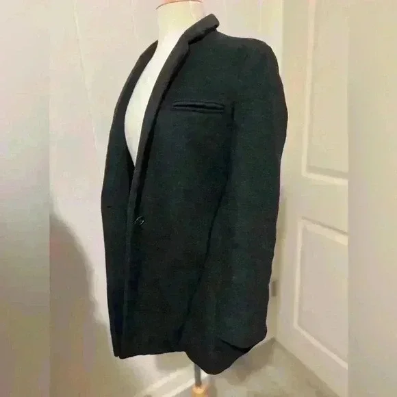 Co $1295 Wool Charcoal Gray Italian Coat Jacket Blazer Fall Luxury‎ City - Picture 12 of 15